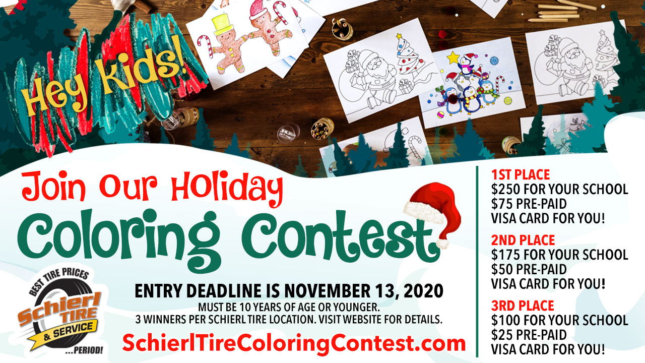 2020 Schierl Tire & Service Holiday Coloring Contest